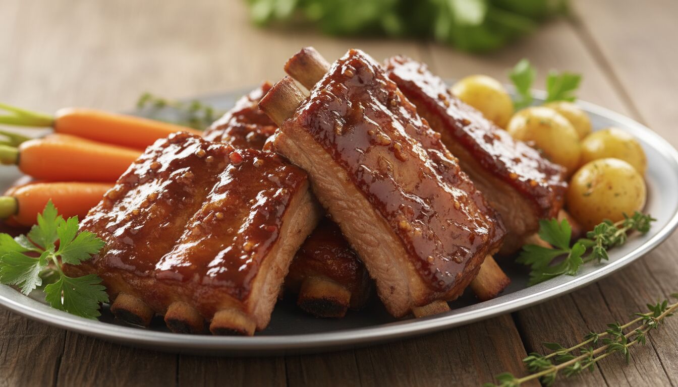 Découvrez une délicieuse recette de travers de porc mijotés, tendre et savoureuse, parfaite pour un repas convivial et réconfortant.