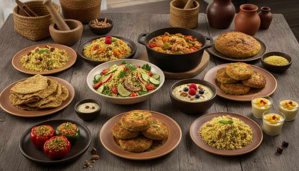 Découvrez 10 recettes savoureuses et faciles à préparer à base de millet, une céréale nutritive et polyvalente idéale pour une alimentation saine.