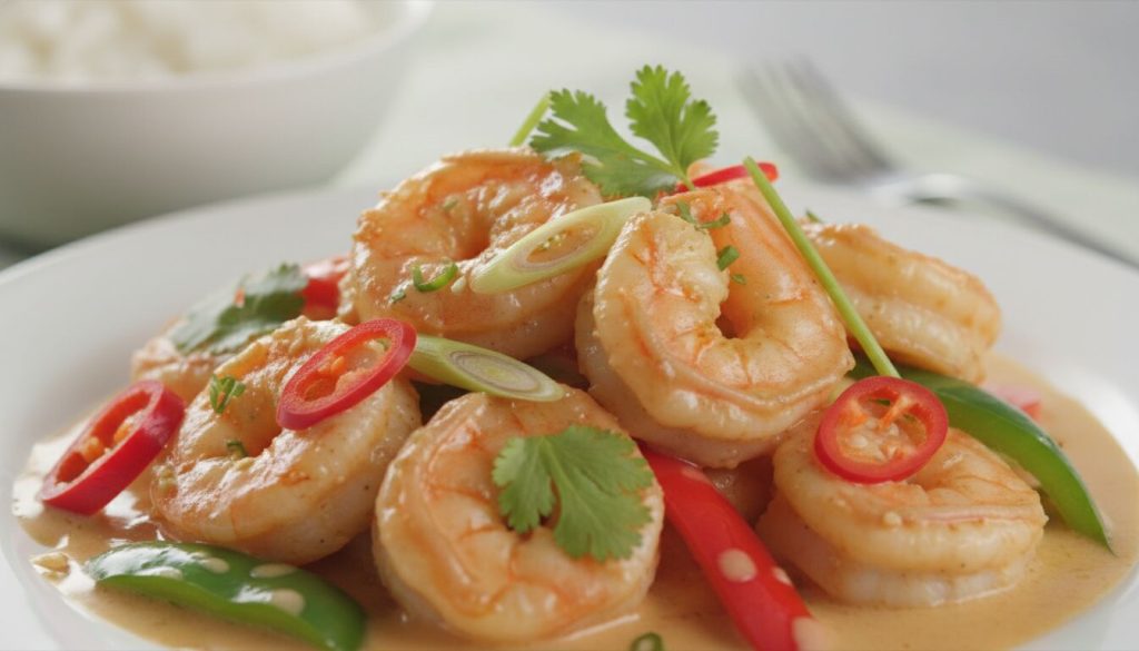 Découvrez la recette facile et savoureuse des crevettes sautées à la thaï au lait de coco, un plat exotique alliant douceur et épices pour un délicieux repas.