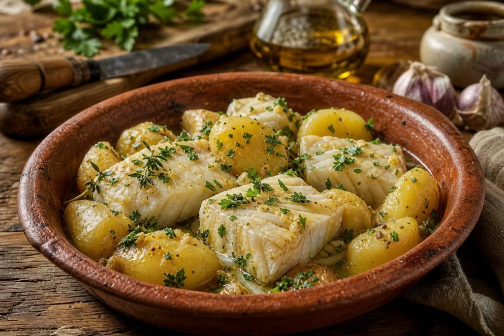 Découvrez notre recette traditionnelle de morue aux pommes de terre, un plat savoureux et authentique alliant la douceur de la morue et la texture fondante des pommes de terre.