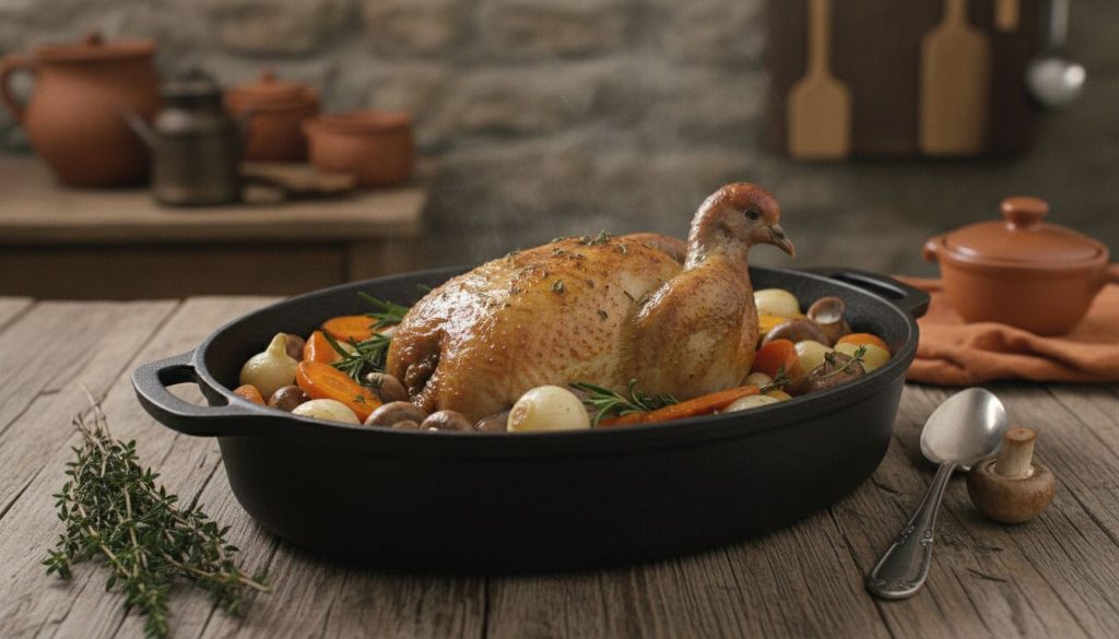 Découvrez la recette traditionnelle du pigeon en cocotte, un plat savoureux et raffiné à préparer facilement pour vos repas en famille ou entre amis.