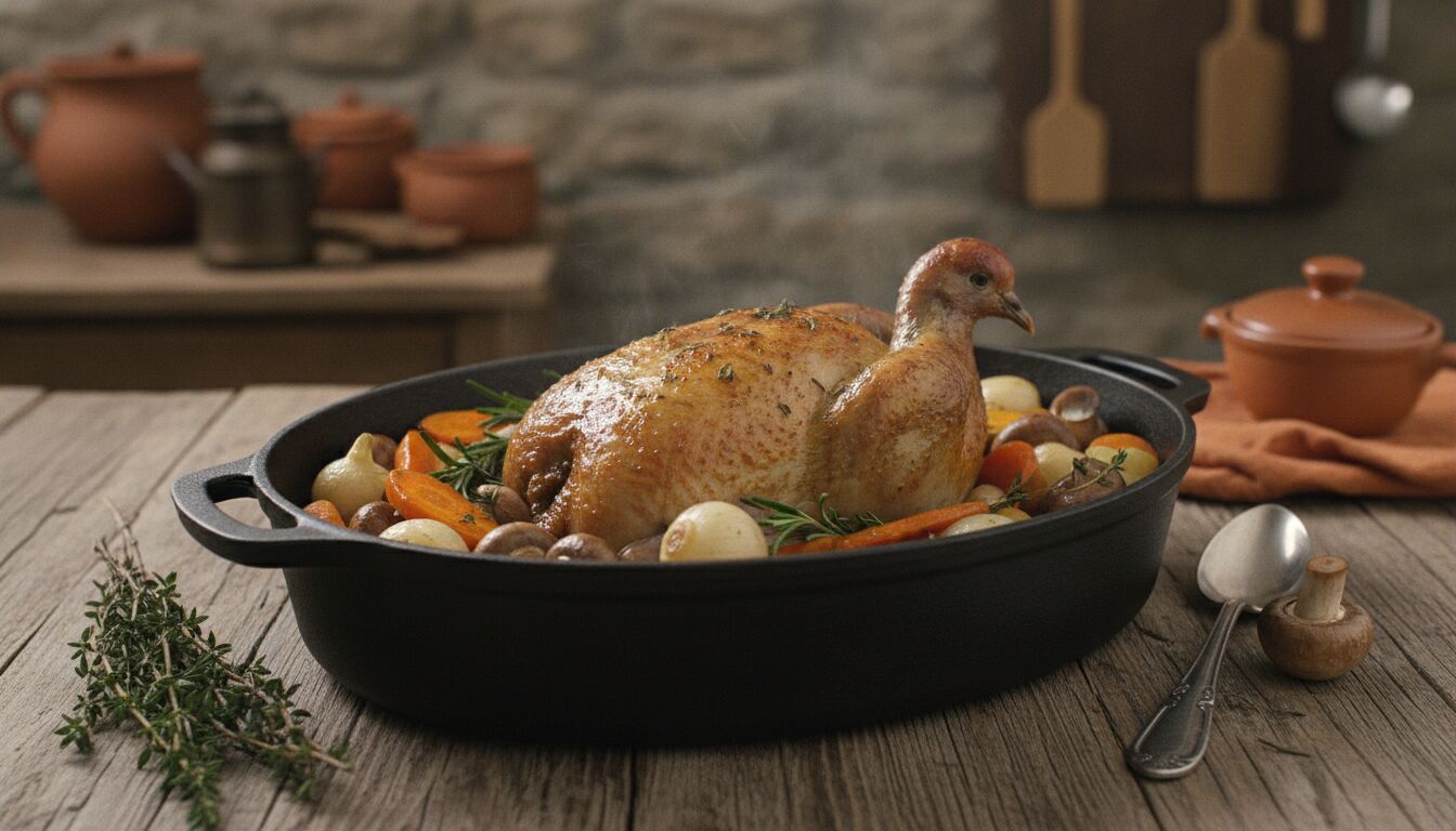 Découvrez la recette traditionnelle du pigeon en cocotte, un plat savoureux et raffiné à préparer facilement pour vos repas en famille ou entre amis.