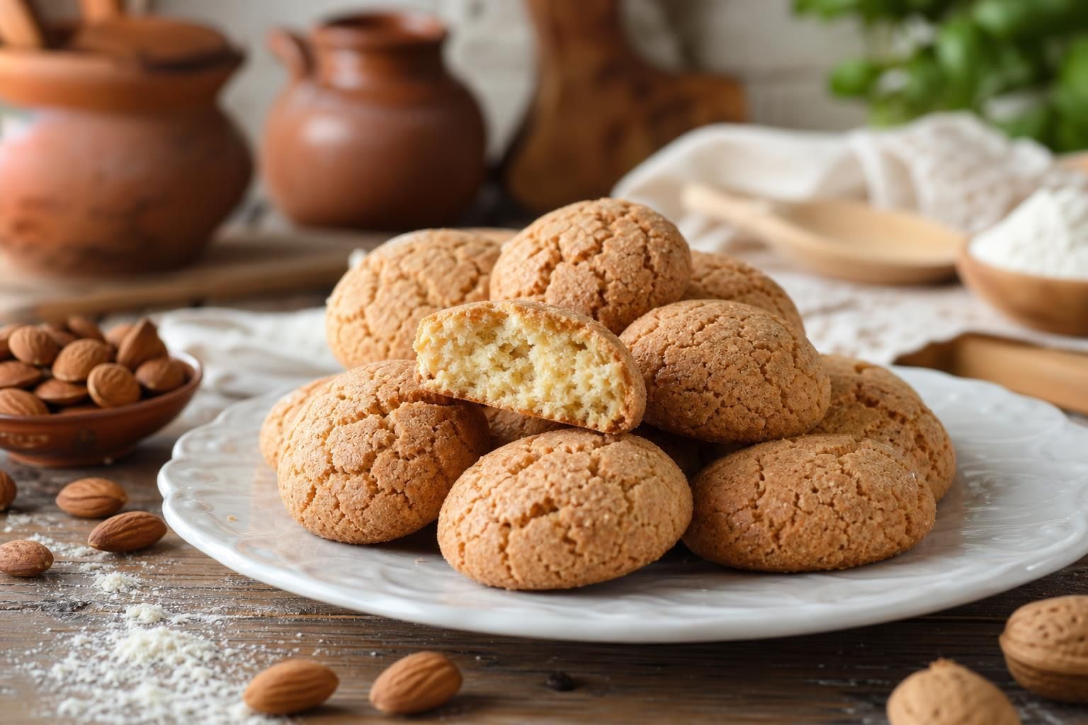 Découvrez la recette traditionnelle italienne des amaretti moelleux, ces délicieux biscuits aux amandes, simples à préparer et parfaits pour accompagner vos pauses gourmandes.