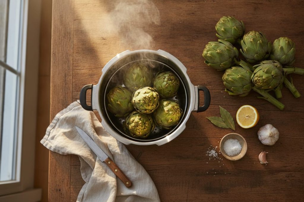 Cuisson artichaut cocotte minute : temps et astuces